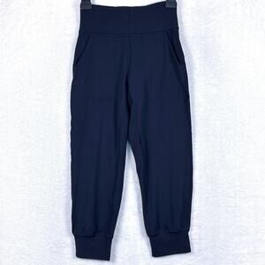 Lululemon Align Joggers Women 4 Blue Crop 23” Nulu Gym Stretch Preppy Workout